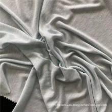 2019 Nuevo diseño 55% de lino con 45% de tela de jersey simple de mezcla de algodón Supima